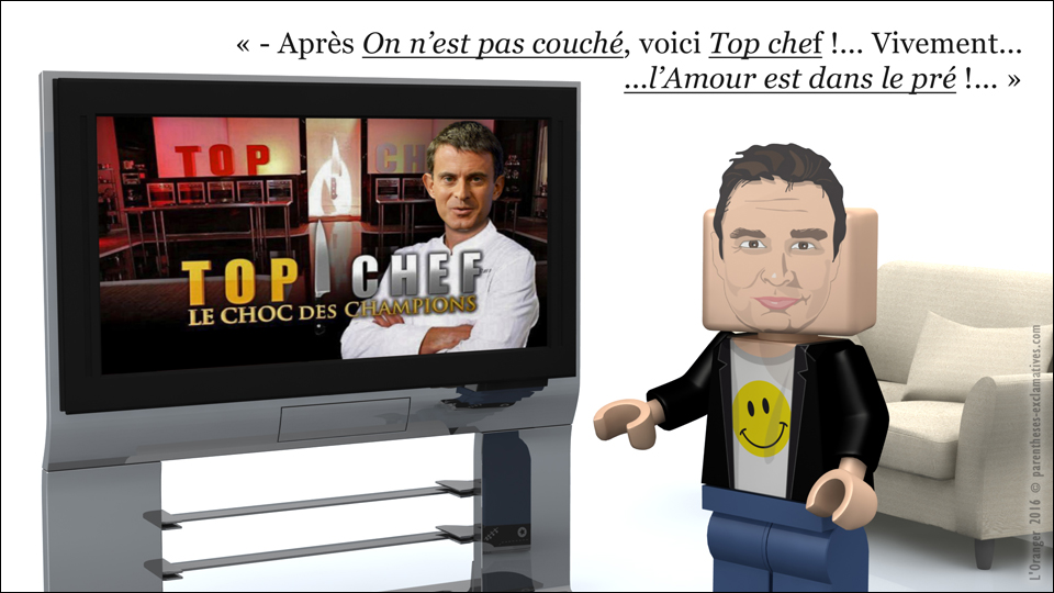 - Après on est pas couché, voici Top Chef, vivement L'Amour est dans le pré !...