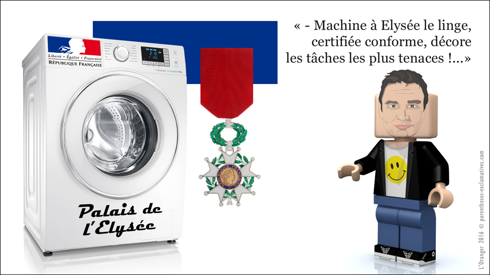 - Machine à Elysée le linge, certifiée conforme, décore les tâches les plus tenaces !...