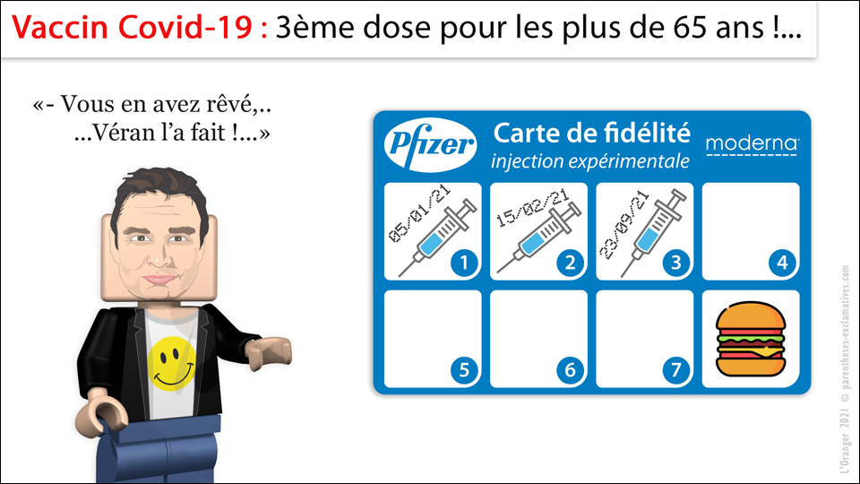 Vaccin Covid-19 : 3ème dose pour les plus de 65 ans !... - Vous en avez rêvé, Véran l'a fait !...